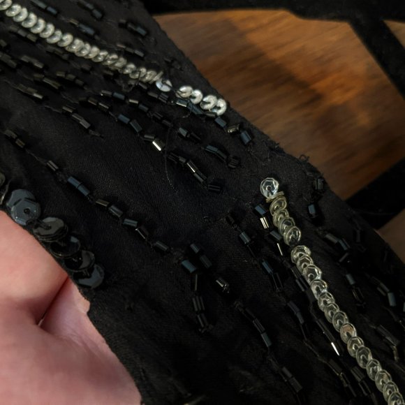 *AS IS* Parker 100% Silk Mini Dress 1920s style *Please read full description!* - Picture 5 of 9